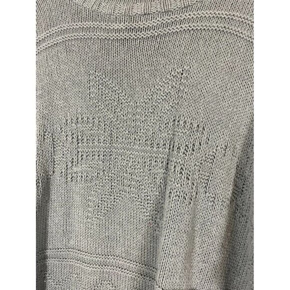 Basic Editions Sweater Men 2X Green Crew Snowflake Winter Neutral Retro Y2K 80s - Picture 3 of 12